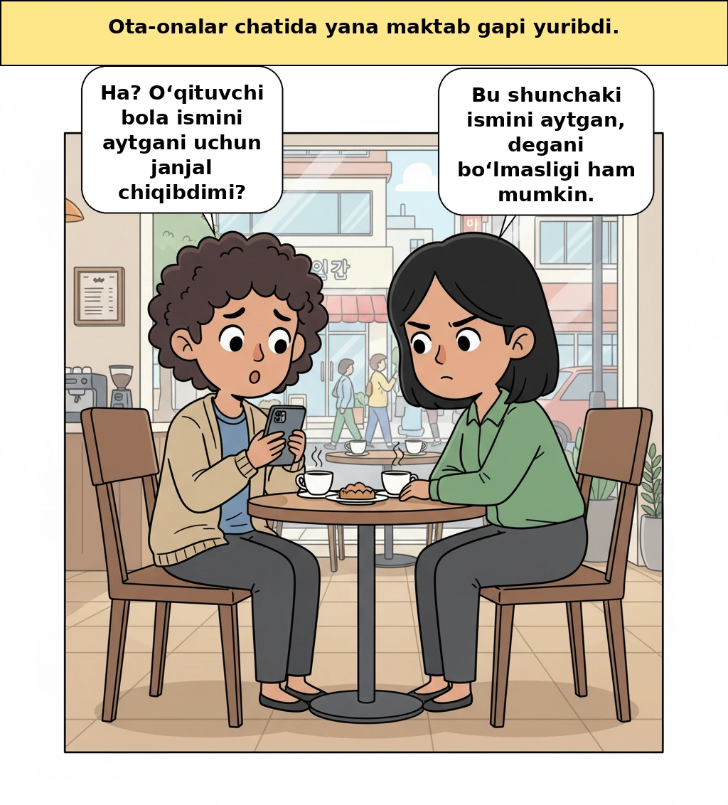 Nega o‘qituvchi bolaning ismini aytsa, janjal chiqadi
