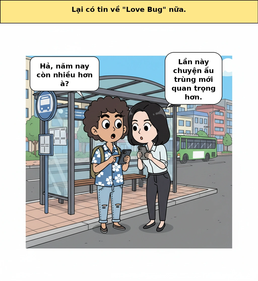 Tin tức nói ấu trùng bọ tình yêu đã lan tới cả trung tâm đô thị, nên hiểu thế nào