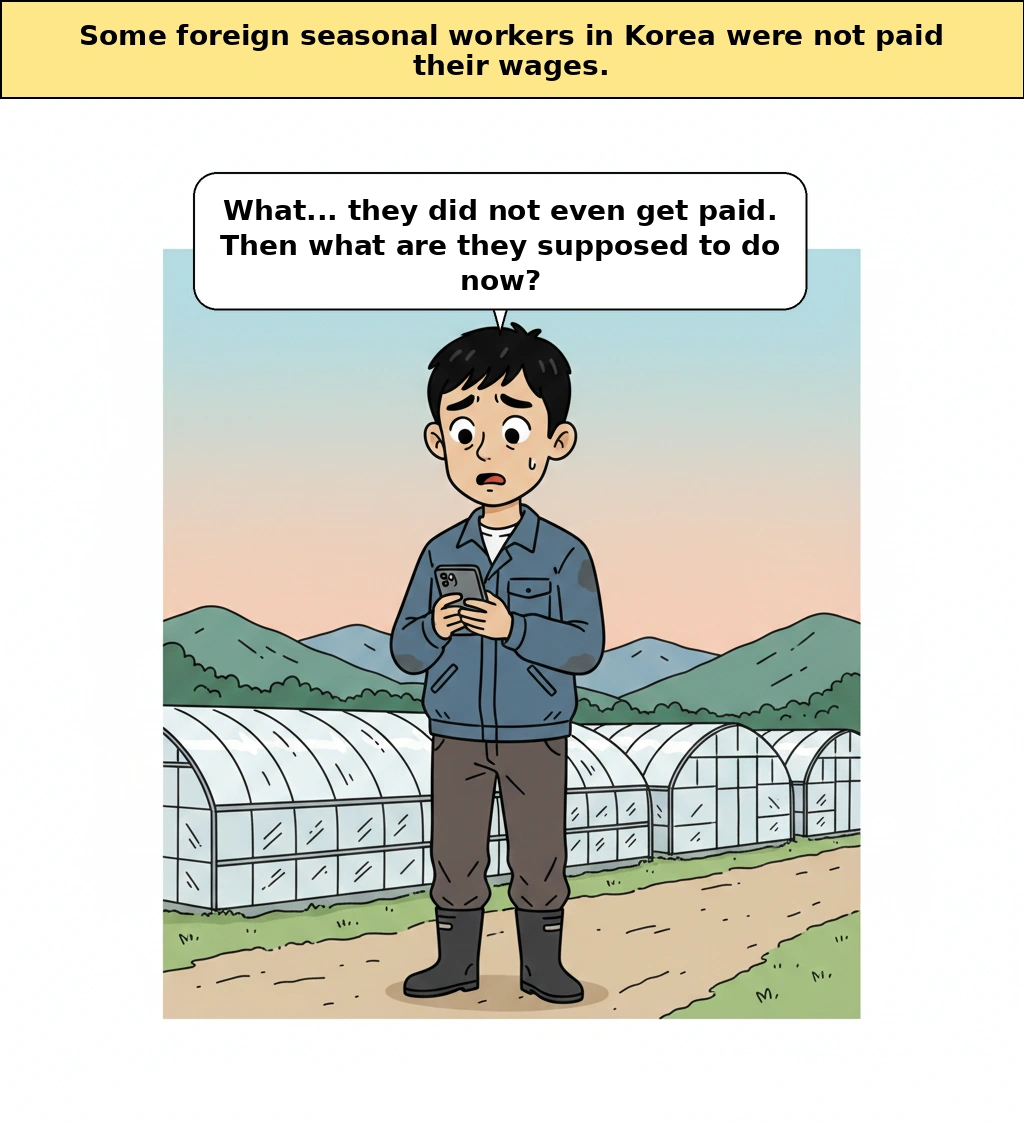 Why was the visa blocked first for seasonal workers who suffered unpaid wages?