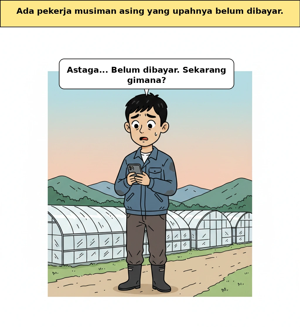 Mengapa pekerja musiman yang mengalami upah tidak dibayar malah terhalang dulu dari visa