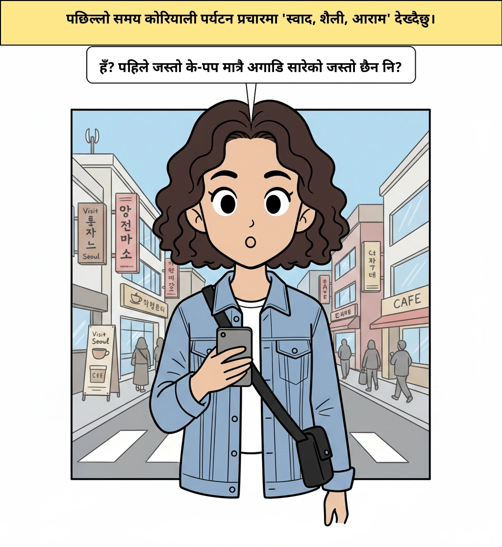 'स्वाद·शैली·विश्राम' को अर्थ के हो? कोरिया पर्यटन प्रचार किन बदलिँदै छ