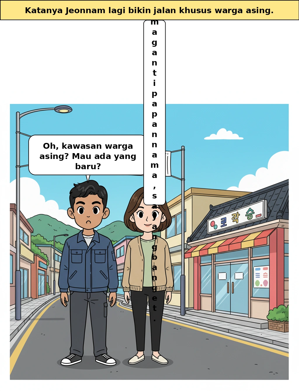 Jalan khusus warga asing di Jeonnam, apakah ini cuma proyek ganti papan nama?