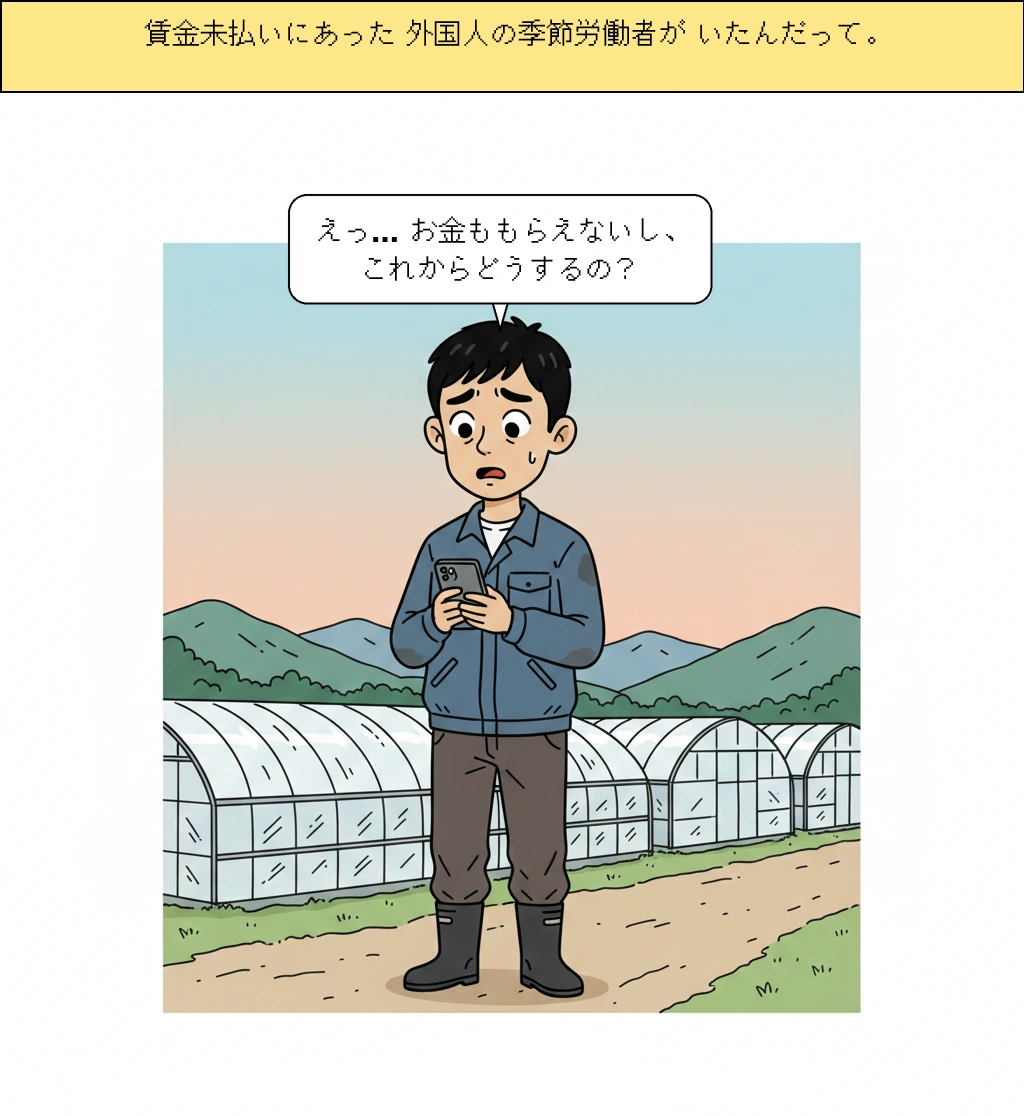 賃金未払いにあった季節労働者は、なぜまず在留資格が止められたのか