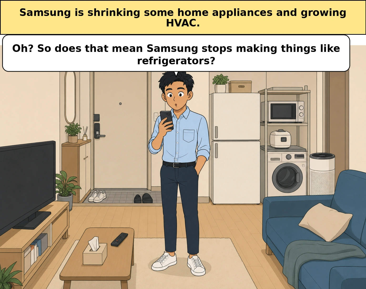 Why is Samsung reducing home appliances and growing HVAC?