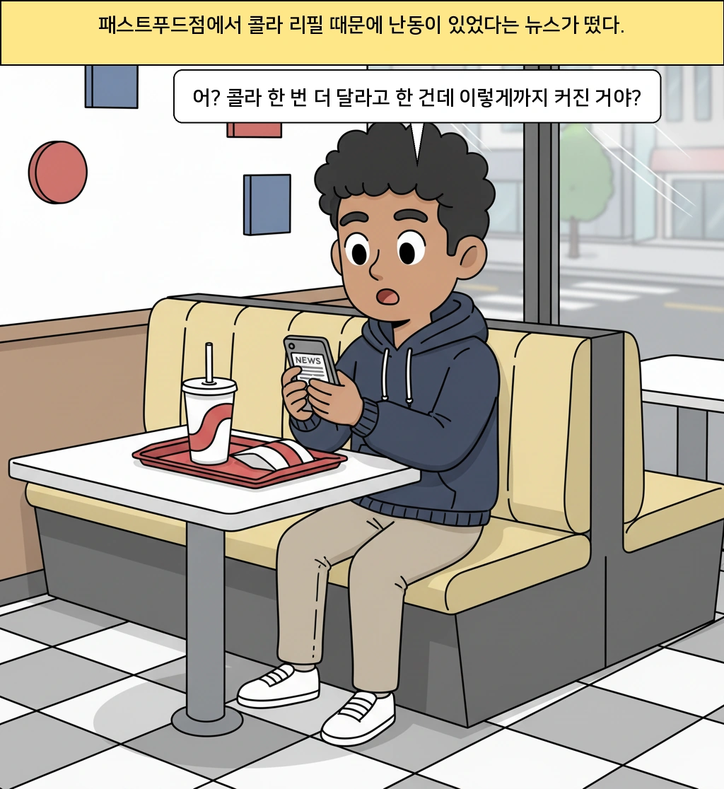 맘스터치 콜라 리필 난동, 왜 이렇게까지 커졌을까