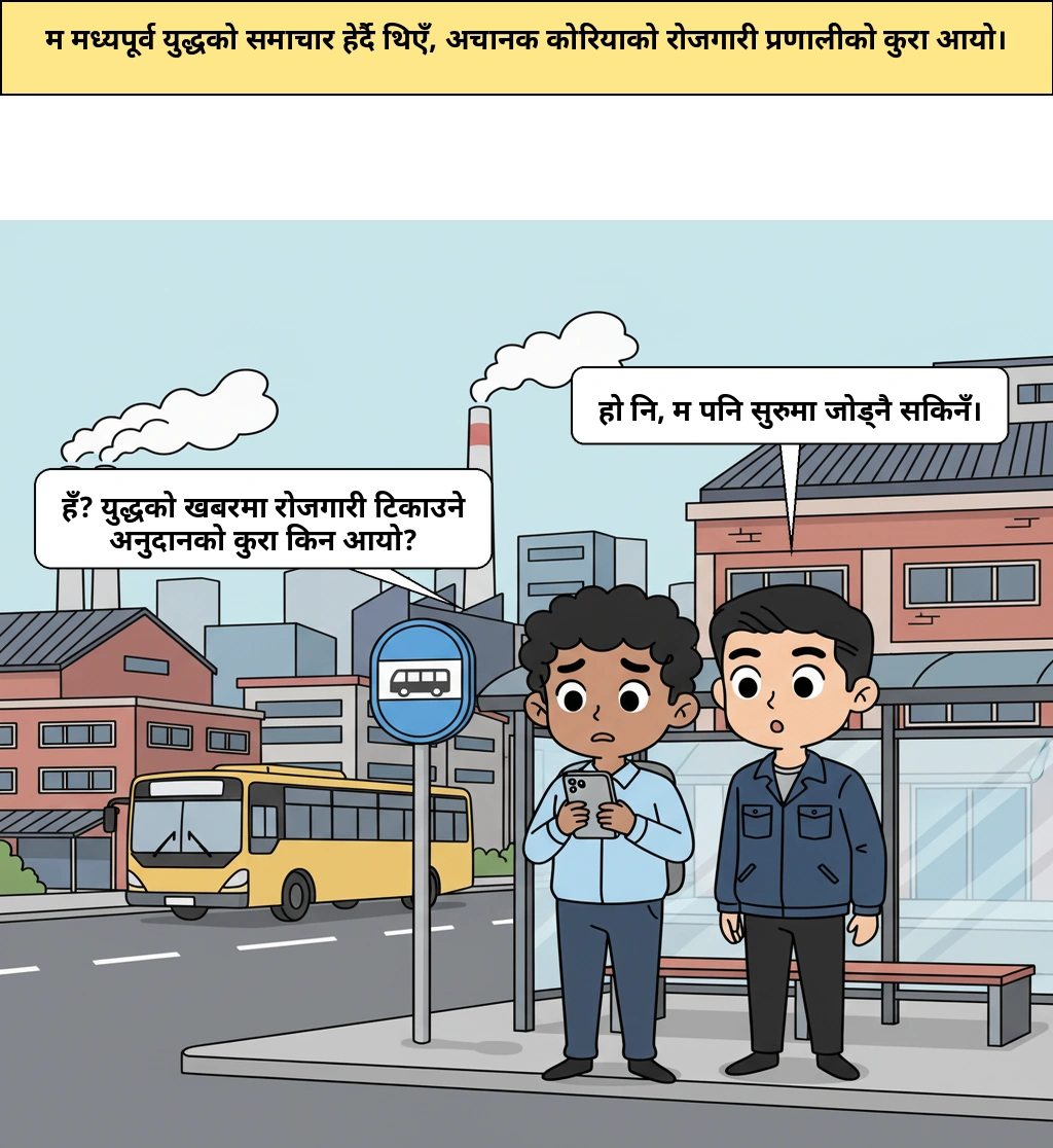 मध्यपूर्व युद्धले किन कोरियाको रोजगारी प्रणालीसम्म हल्लाउँछ?