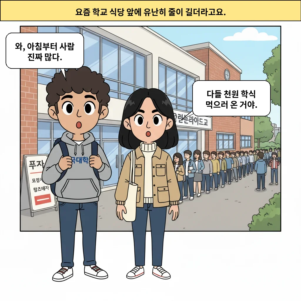 청년들이 왜 절밥과 천원 학식으로 몰리는지, 한국의 식비 위기를 읽는 법