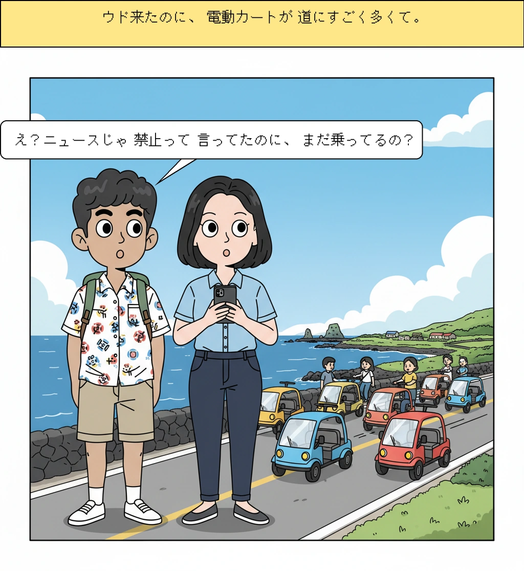 牛島の電動カート、なぜ禁止しても止まらないのか