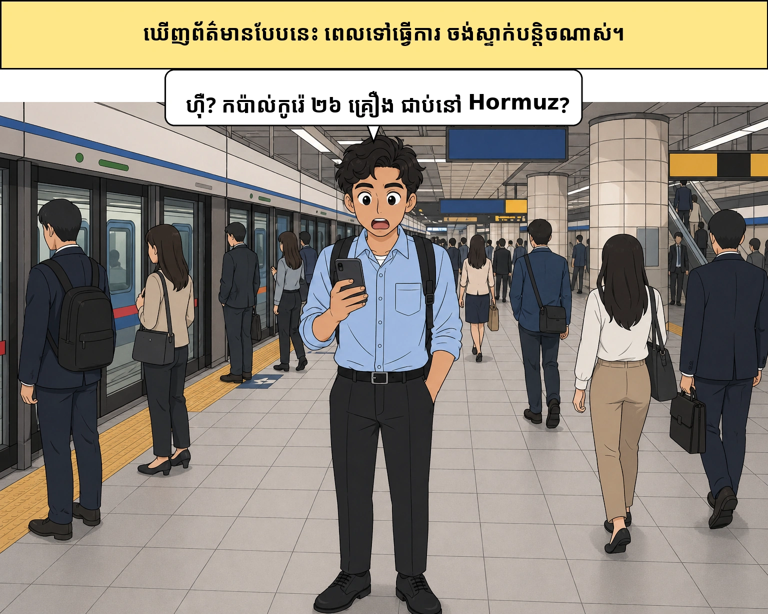 នាវា​កូរ៉េ 26​គ្រឿង​ដែល​ជាប់​នៅ​ហ័រម៊ូស, តើ​គួរ​អាន​ព័ត៌មាន​នេះ​យ៉ាង​ម៉េច