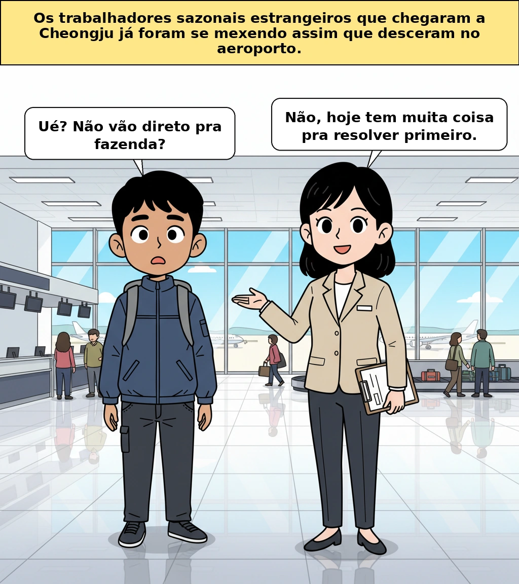 Por que a cidade de Cheongju faz abrir conta bancária e seguro logo no aeroporto?