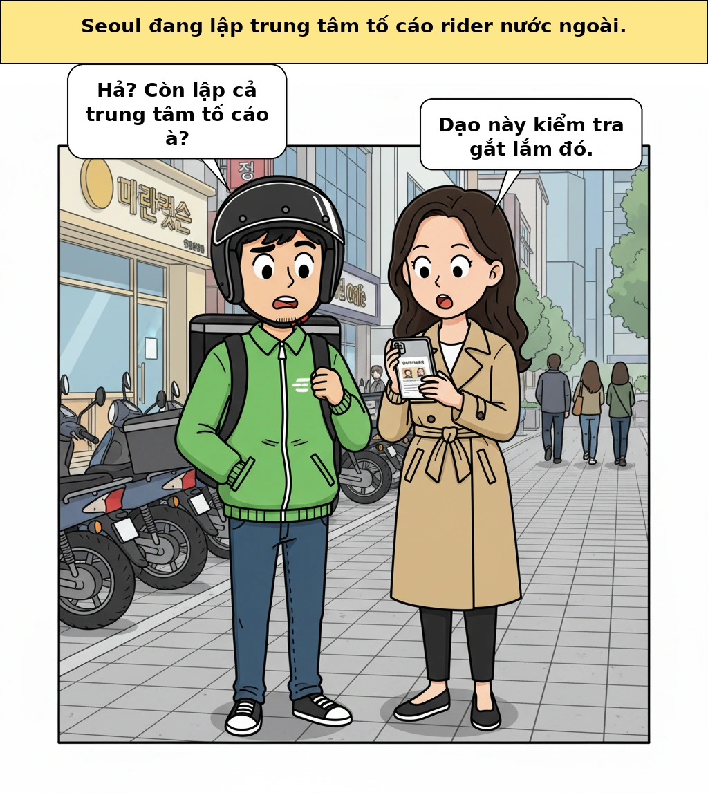 Vì sao Seoul lập trung tâm hỗ trợ tố giác tài xế giao hàng nước ngoài