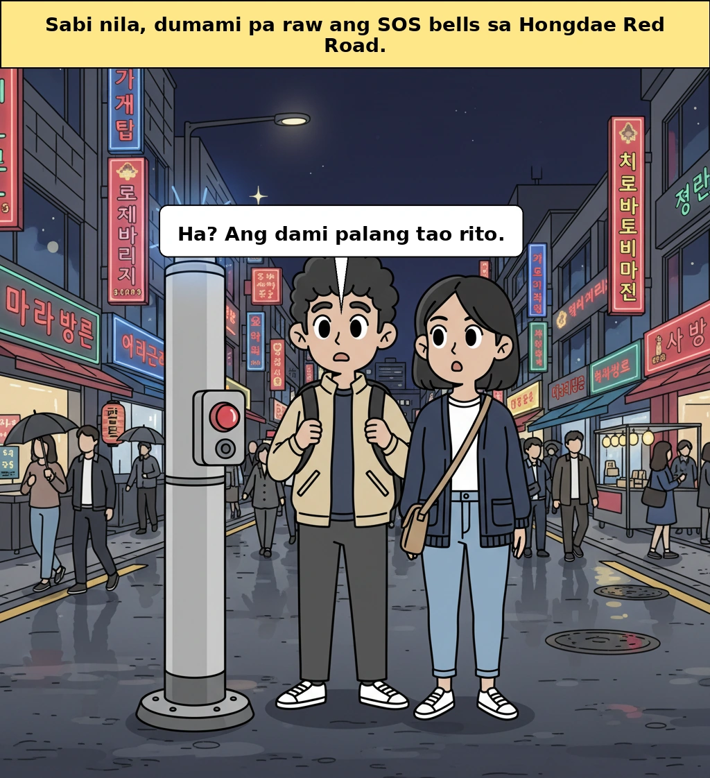Bakit dumami ang mga SOS na pindutang pang-emergency sa Red Road ng Hongdae