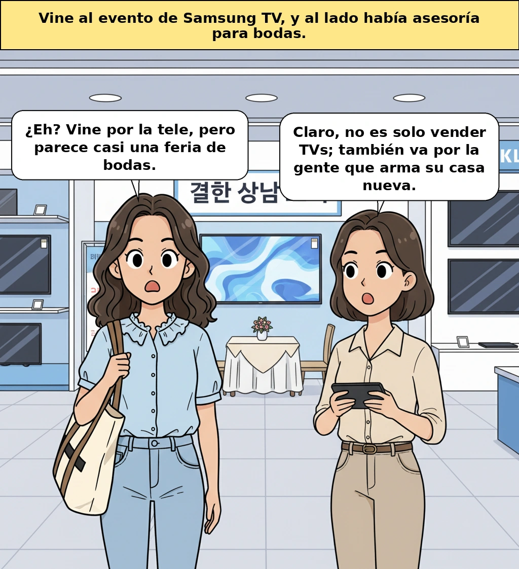 ¿Por qué Samsung puso hasta un consultorio para ajuar de boda en el evento de prueba de TV?