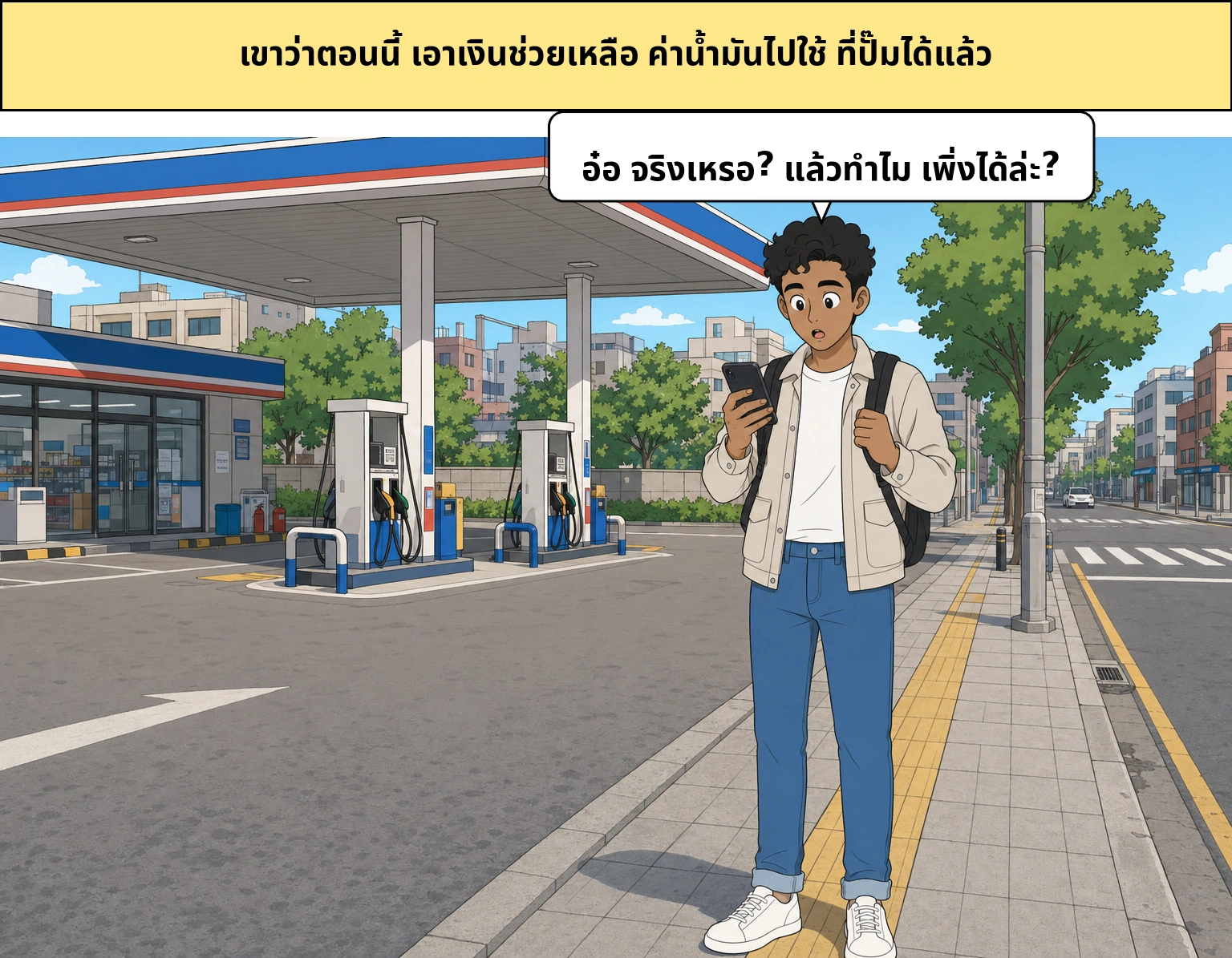 เงินช่วยเหลือผู้ได้รับผลกระทบจากราคาน้ำมันแพง ทำไมเพิ่งใช้ที่ปั๊มน้ำมันได้ตอนนี้?