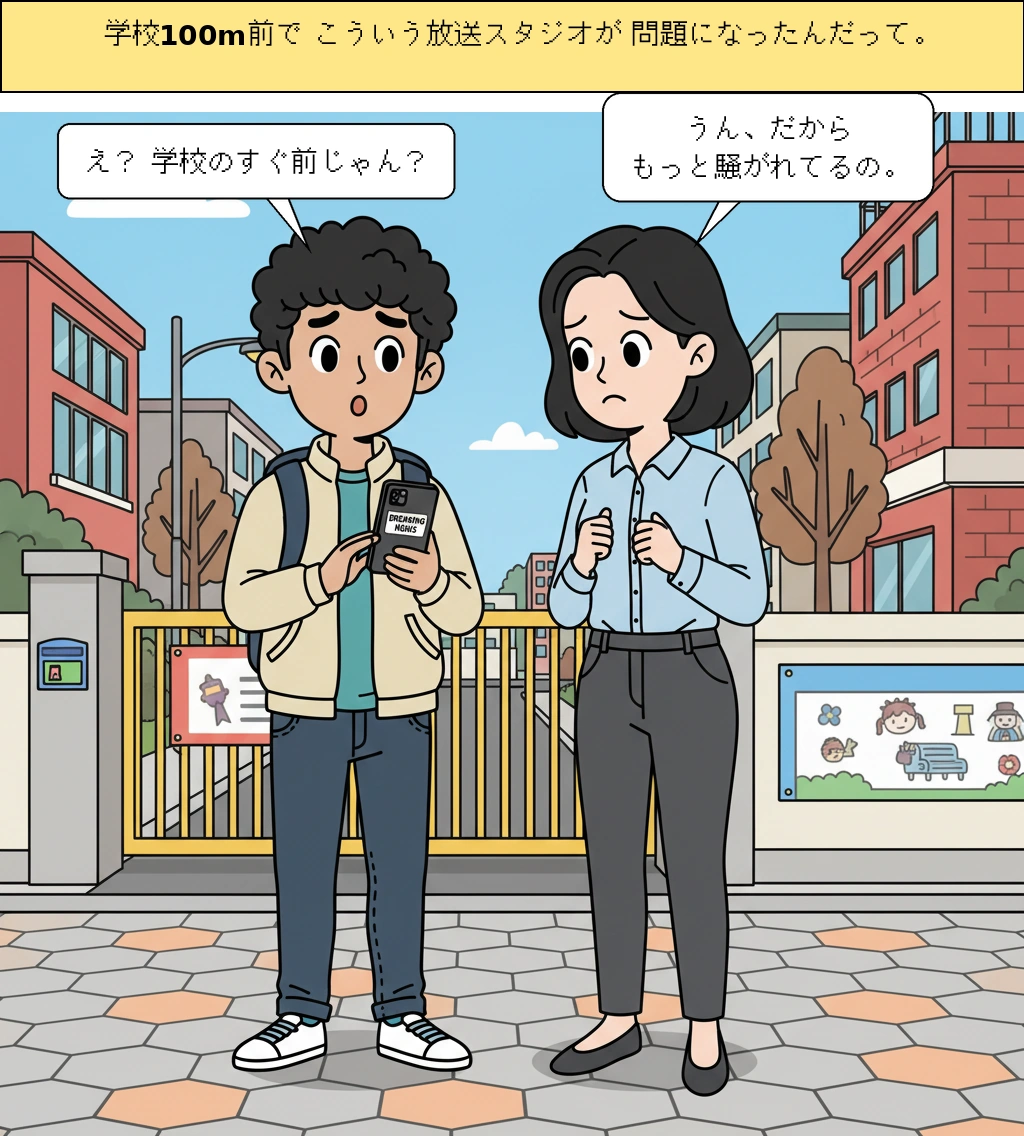 学校前の『サイバー ルームサロン』論争、なぜ法律で止められないのか