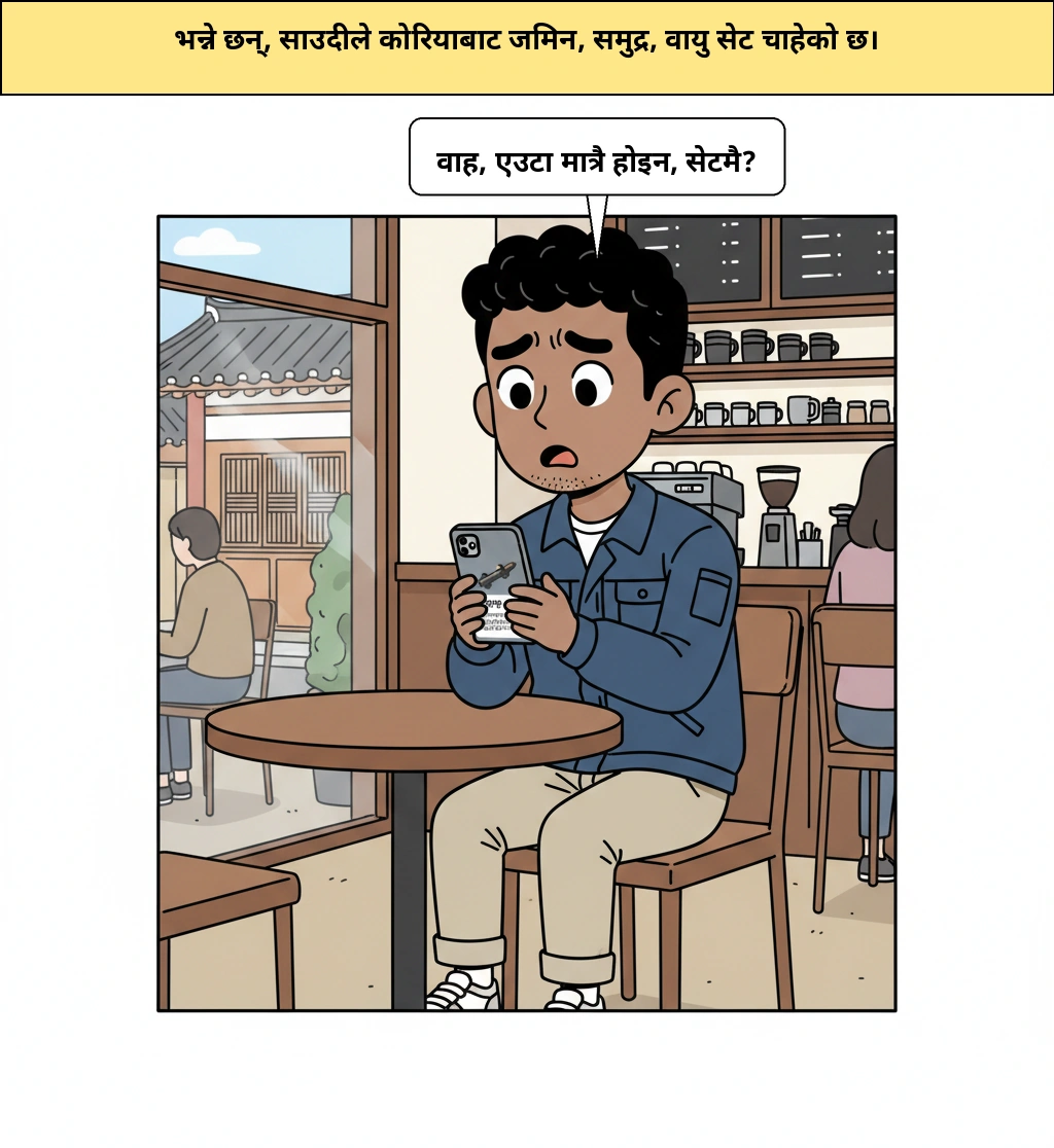साउदीले किन कोरियासँग "स्थल·समुद्र·वायु सेट" चाहन्छ?