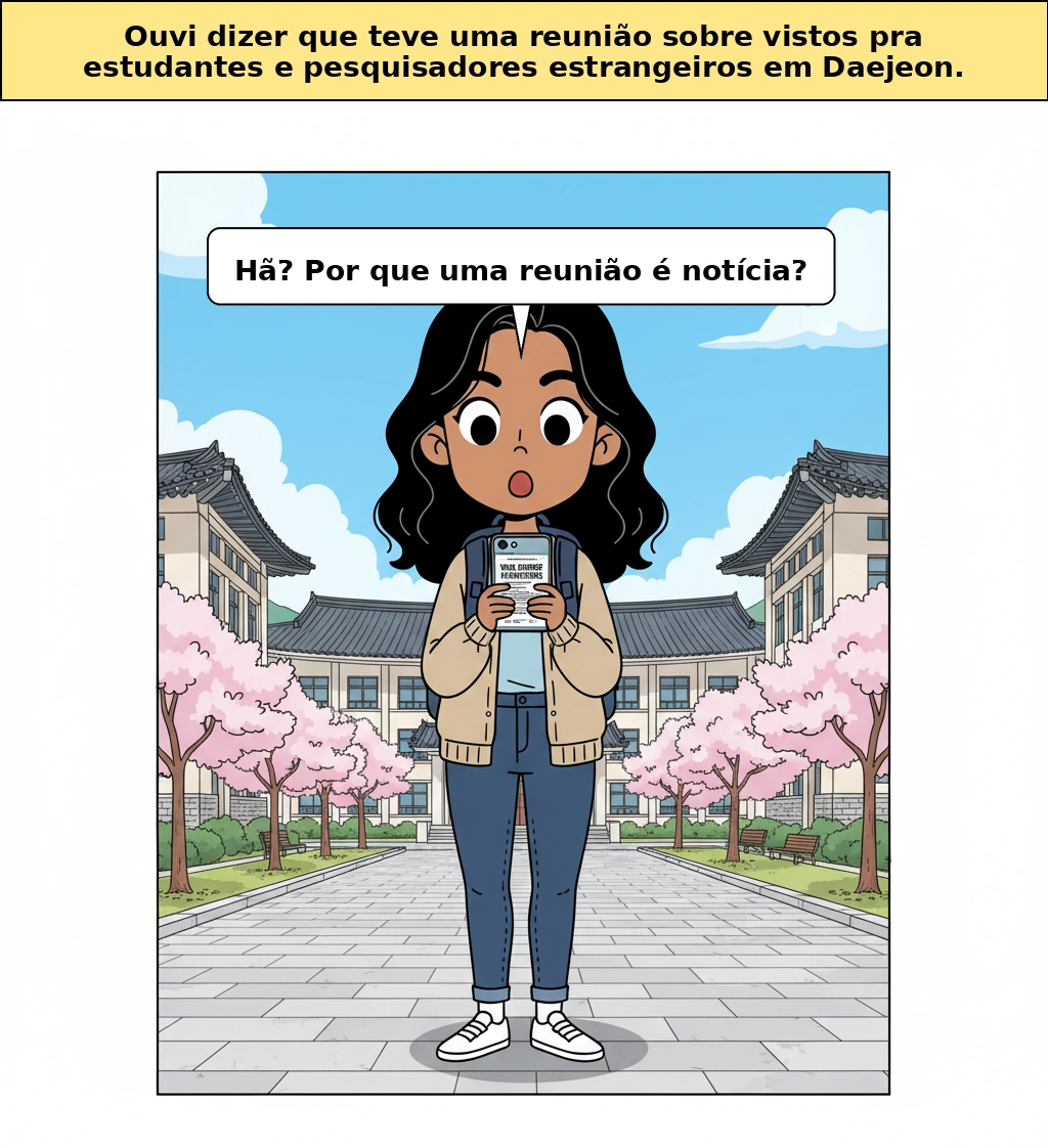 A reunião sobre vistos em Daejeon, será que realmente pode mudar o sistema?