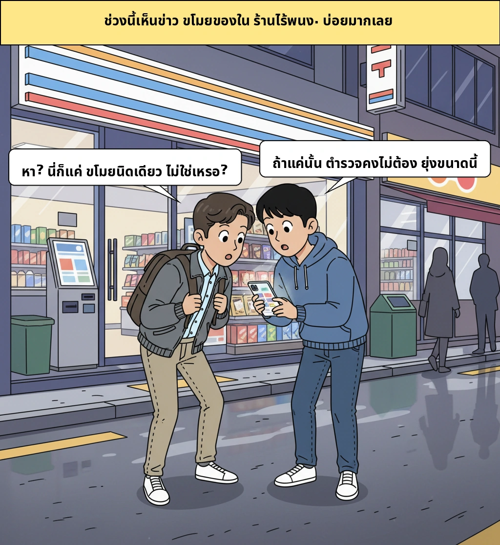 ทำไมตำรวจถึงต้องเคลื่อนไหวเหมือนยามเฝ้าร้าน กรณีขโมยในร้านไร้พนักงาน