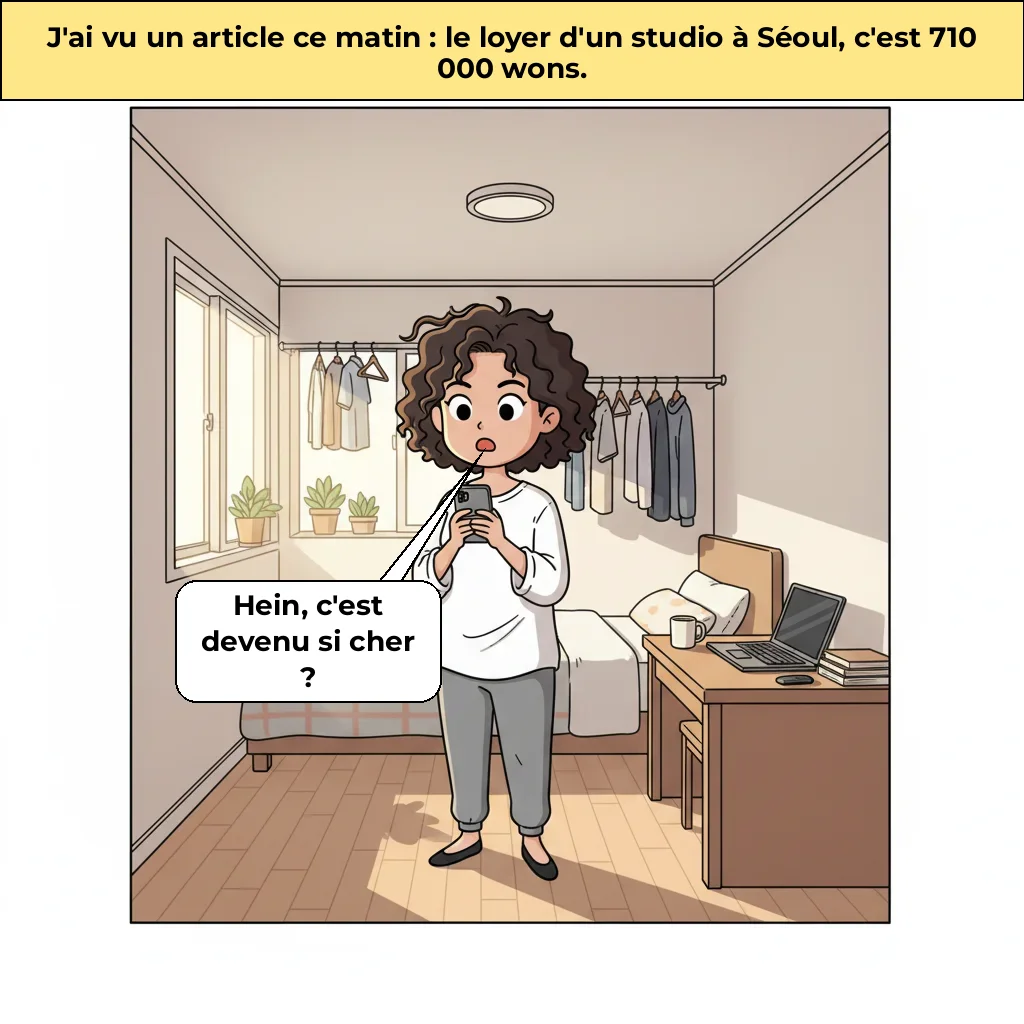 Studio à Séoul loyer 71만 원, pourquoi c’est comme ça ?
