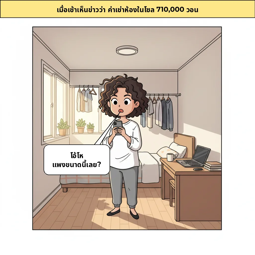 ห้องสตูดิโอในโซลเช่า 71만 원 ทำไมเป็นแบบนี้?