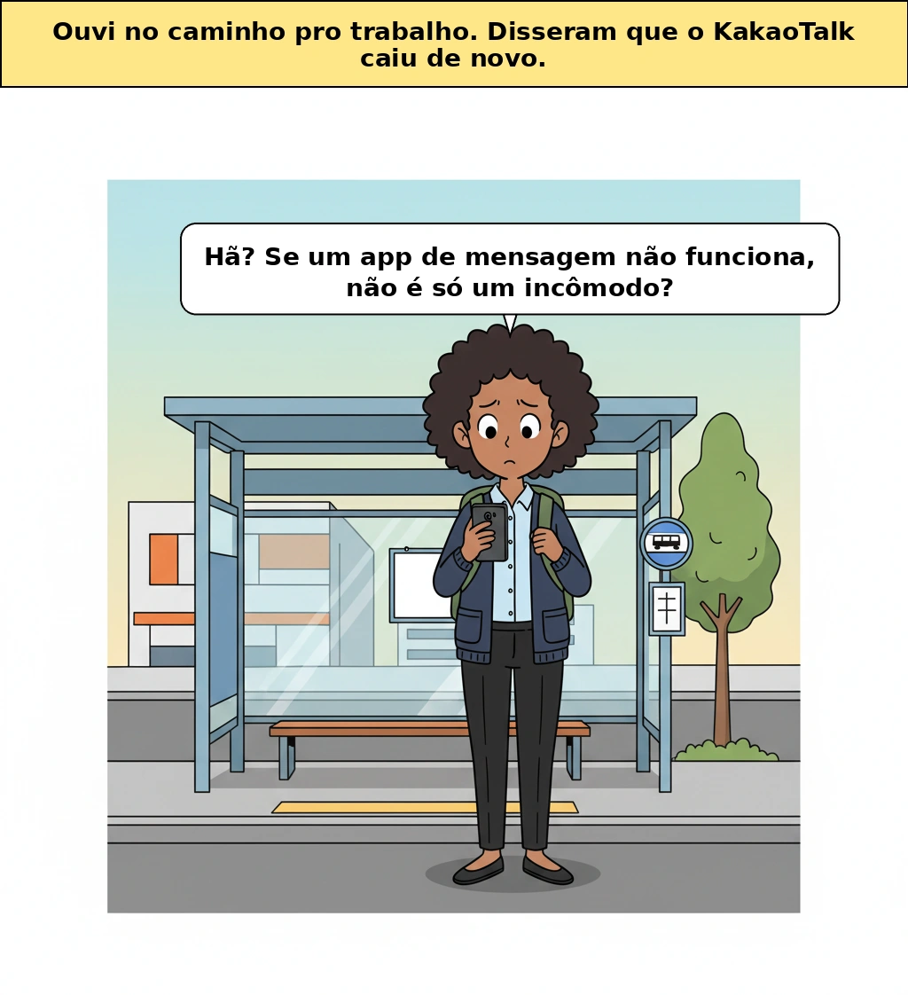 Por que a sociedade coreana também balança quando o KakaoTalk para