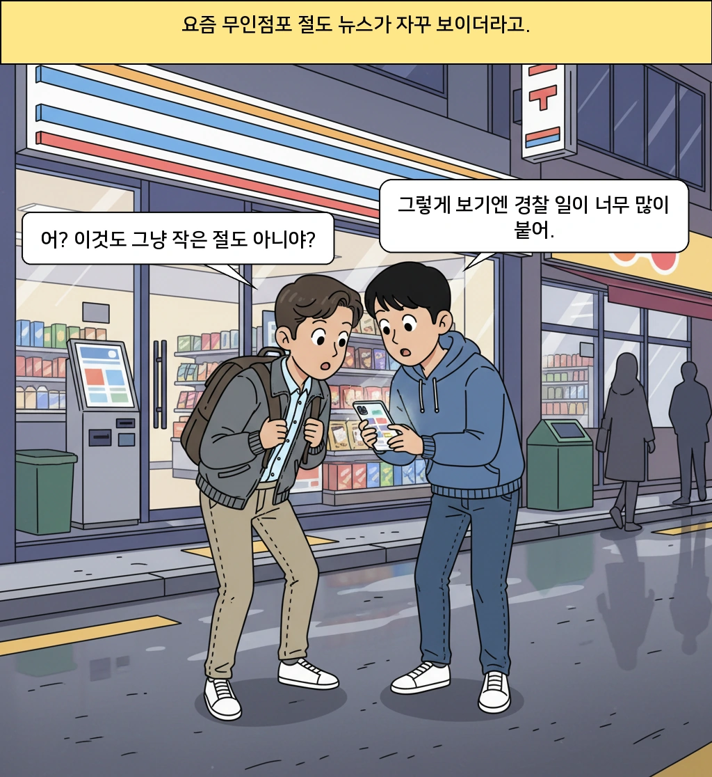 무인점포 절도, 왜 경찰이 사실상 경비원처럼 움직이게 될까