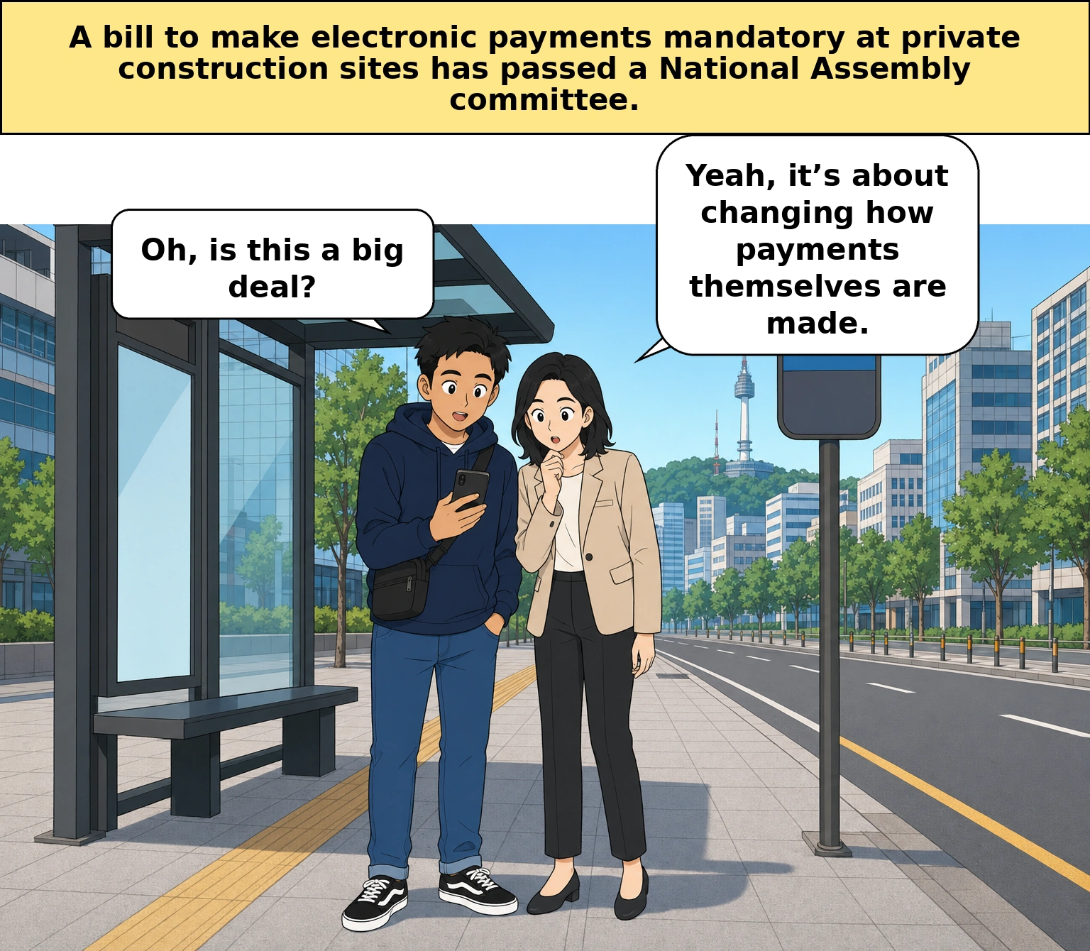 Why is mandatory electronic payment at private construction sites only coming now?