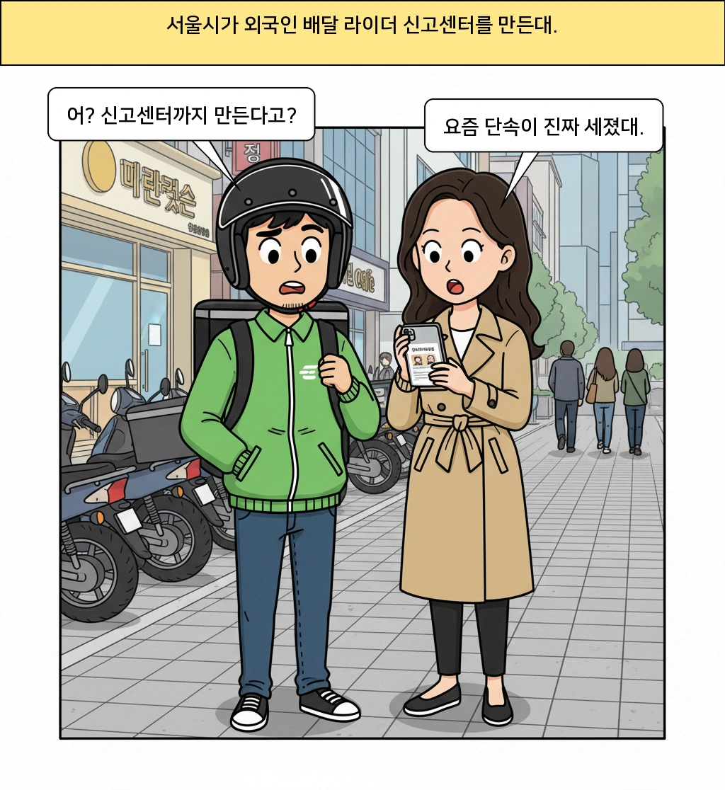 서울시가 외국인 배달 라이더 신고센터를 만든 이유