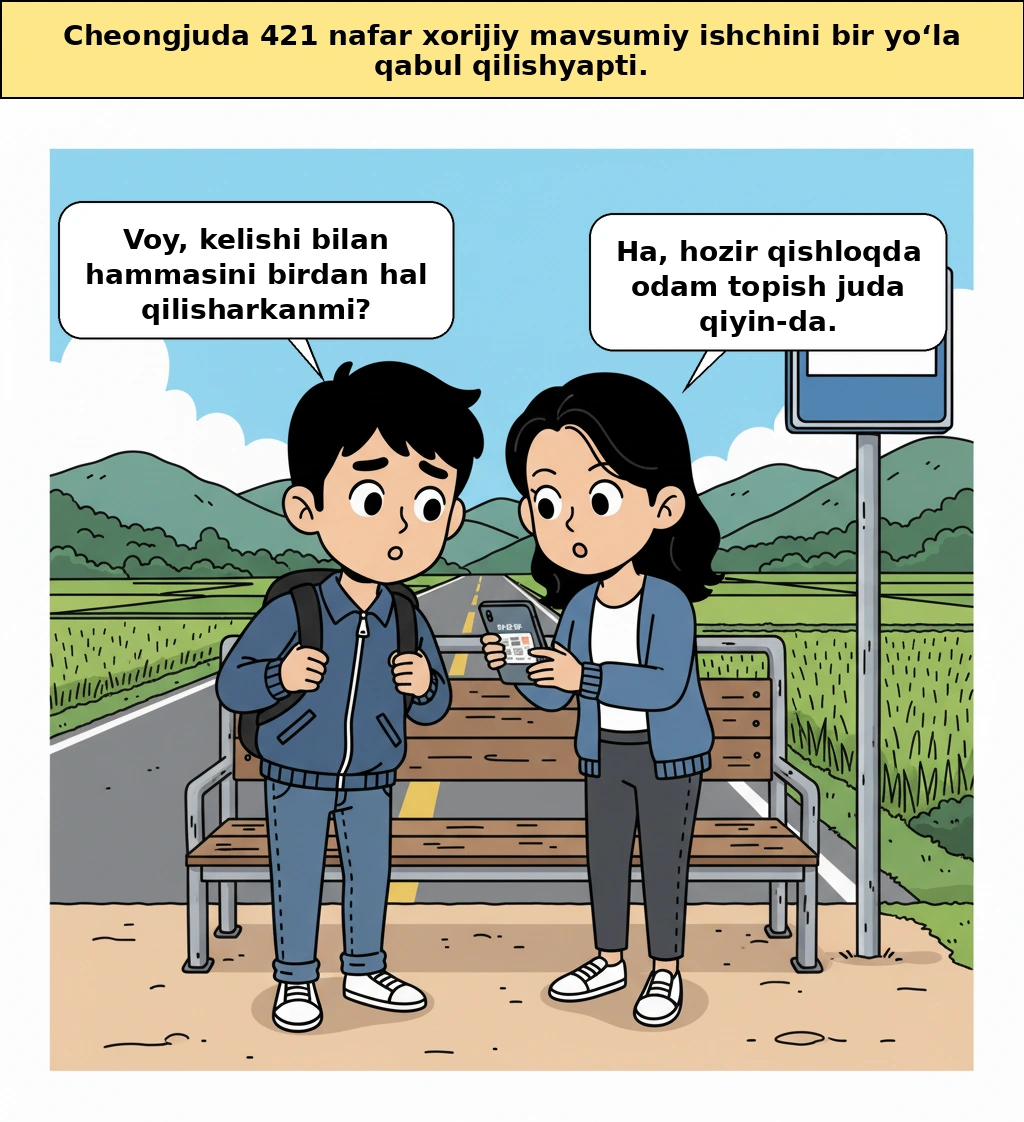 Cheongju shahrining bir martalik yordam tizimi, nega aynan hozir qishloqda muhim bo‘lib qoldi
