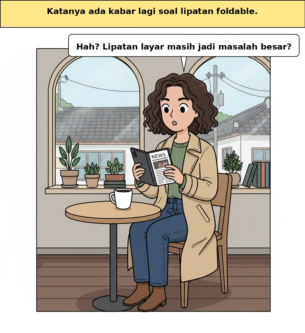 Layar yang tahan meski dilipat puluhan ribu kali, apakah lipatan di ponsel foldable benar-benar bisa hilang