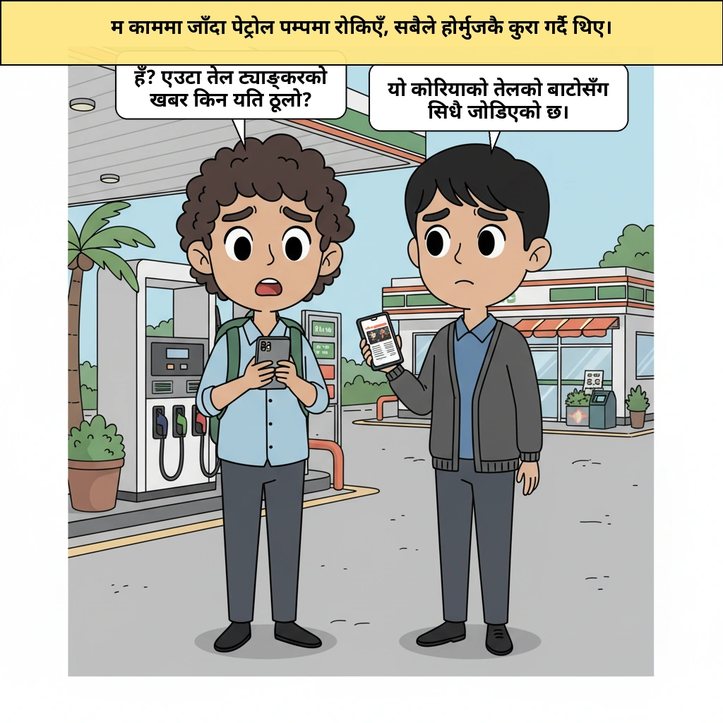 होर्मुज हल्लियो भने किन कोरियाका पेट्रोल पम्पसम्म तनाव हुन्छ