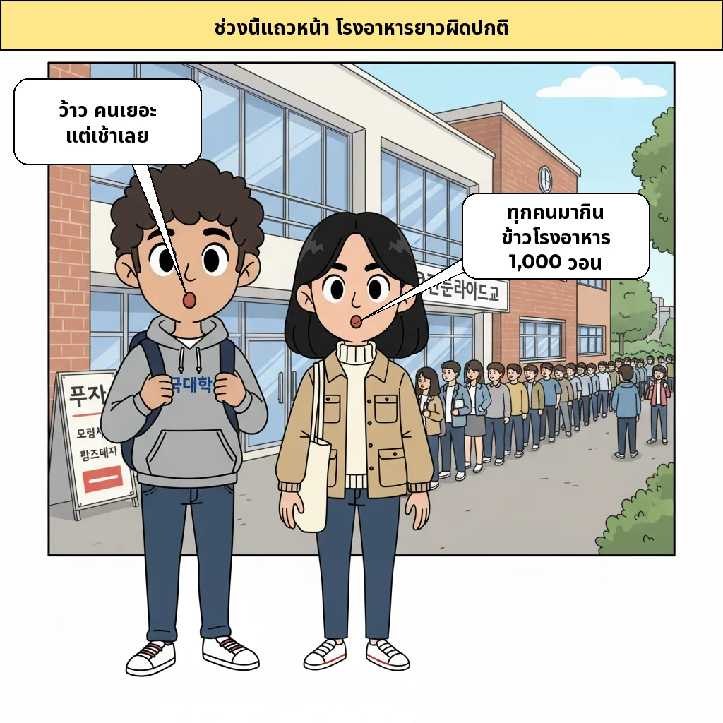 ทำไมคนหนุ่มสาวถึงแห่ไปกินข้าววัดและอาหารมหาวิทยาลัยราคา 1000 วอน วิธีอ่านวิกฤตค่าอาหารของเกาหลี
