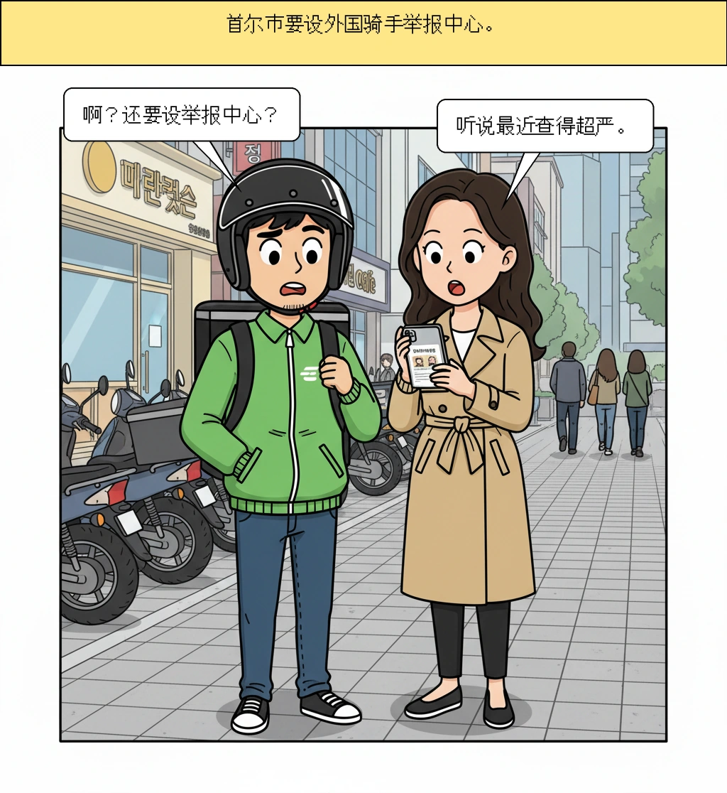 首尔市为何设立外国籍外卖骑手举报中心