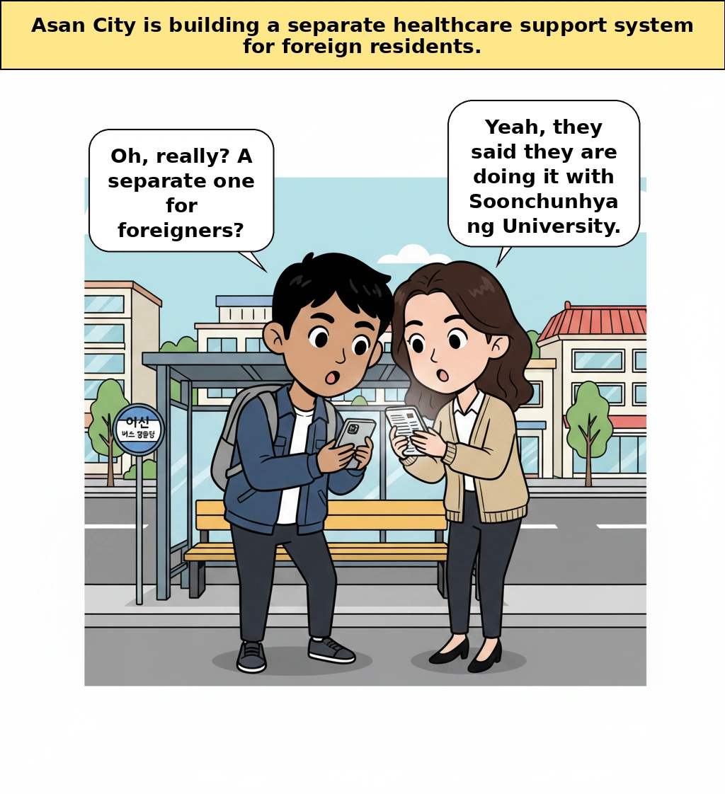 Why Asan City is making a separate health management system for foreign residents