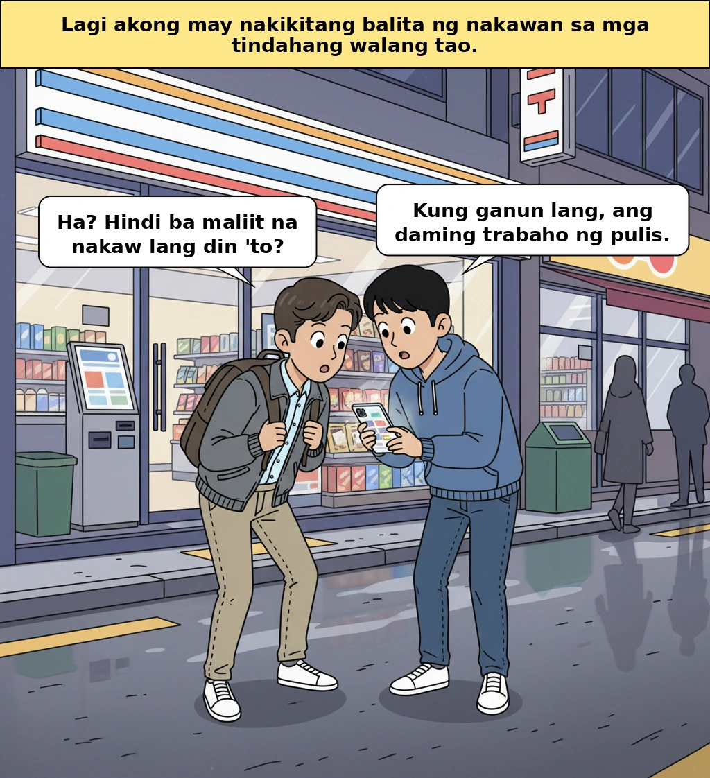 Pagnanakaw sa tindahang walang tauhan, bakit parang kikilos ang pulis na parang guwardiya