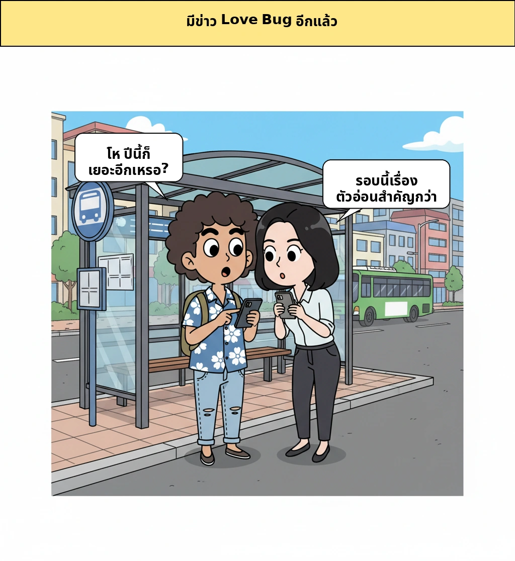 ข่าวว่าตัวอ่อนเลิฟบักแพร่ถึงใจกลางเมืองแล้ว ควรอ่านยังไงดี