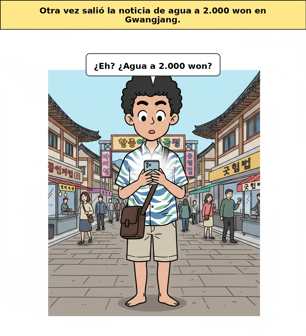 La polémica del agua embotellada de 2000 KRW en el mercado Gwangjang: por qué no es solo una historia de agua cara