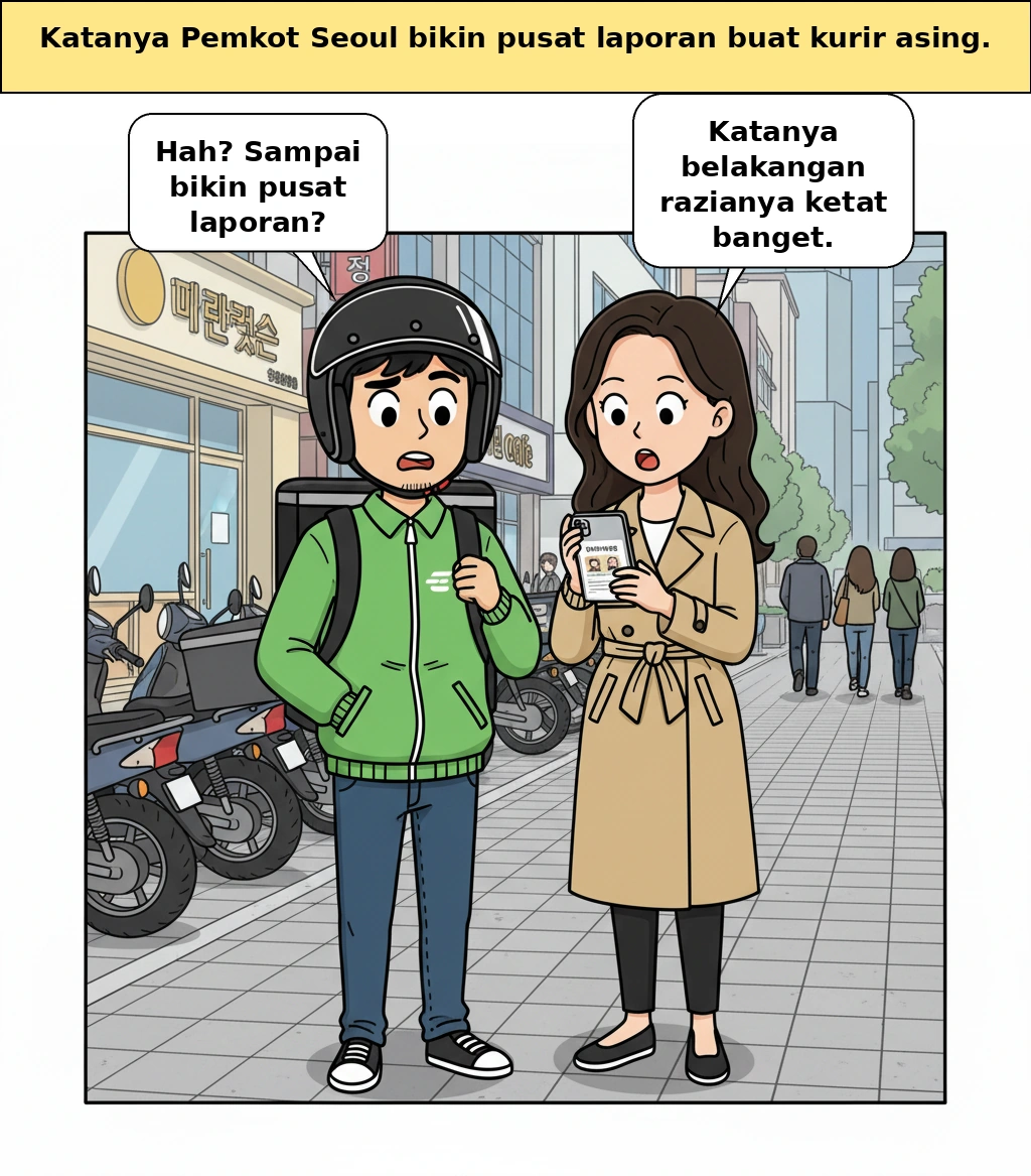 Alasan Pemerintah Kota Seoul membuat pusat pelaporan untuk pengantar makanan asing
