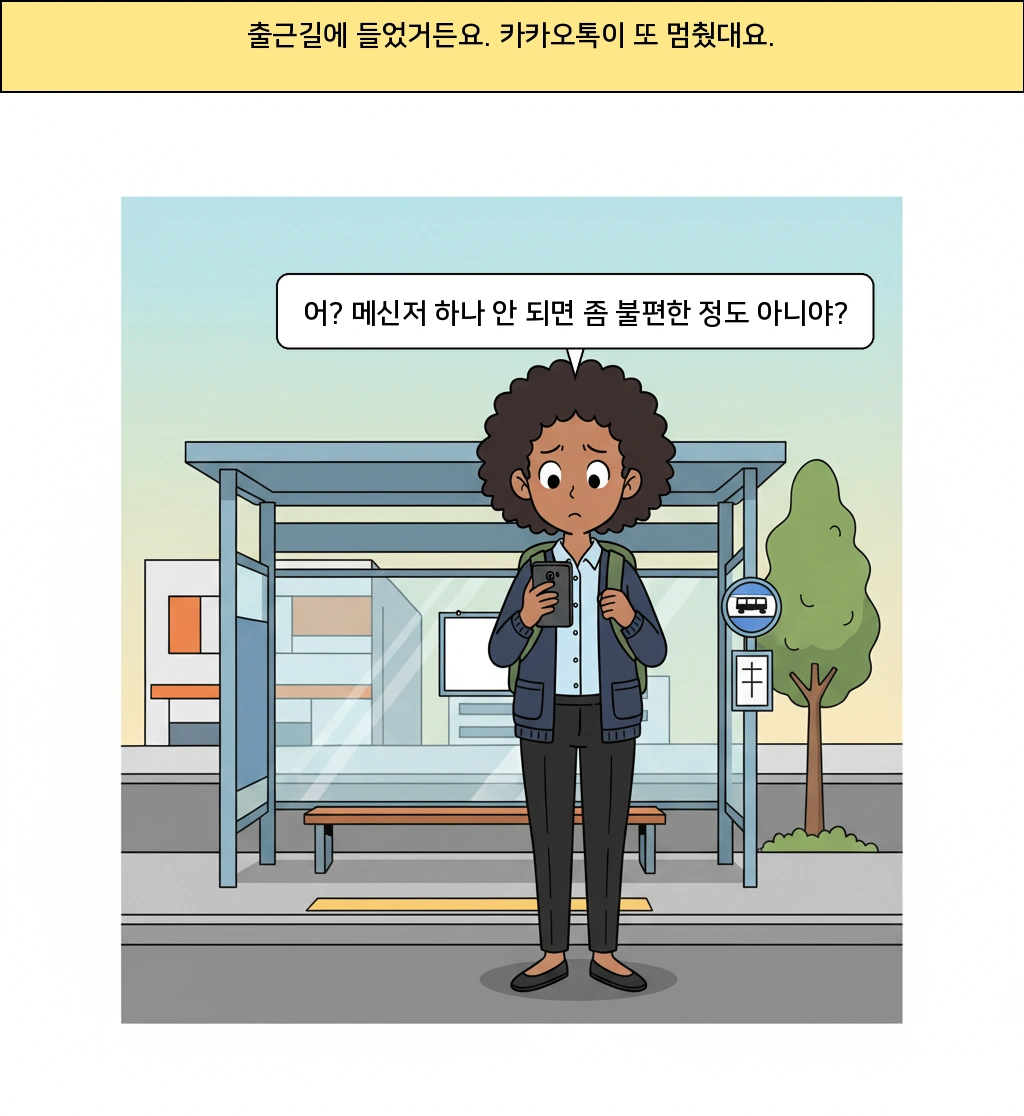 카카오톡이 멈추면 왜 한국 사회가 같이 흔들릴까