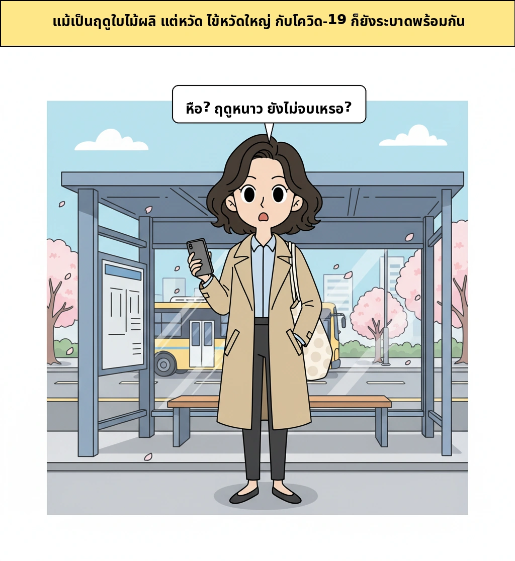 ทำไมเป็นฤดูใบไม้ผลิแต่หวัด·ไข้หวัดใหญ่·โควิดถึงระบาดพร้อมกัน? โครงสร้างจริงของโรคทางเดินหายใจช่วงเปลี่ยนฤดูในเกาหลี