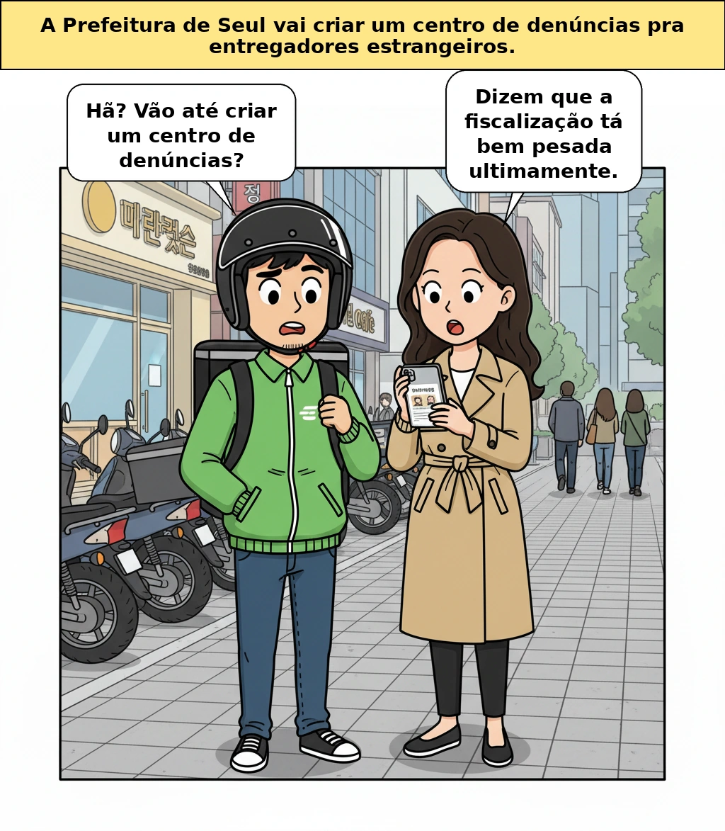 Por que a cidade de Seul criou um centro de denúncias para entregadores estrangeiros