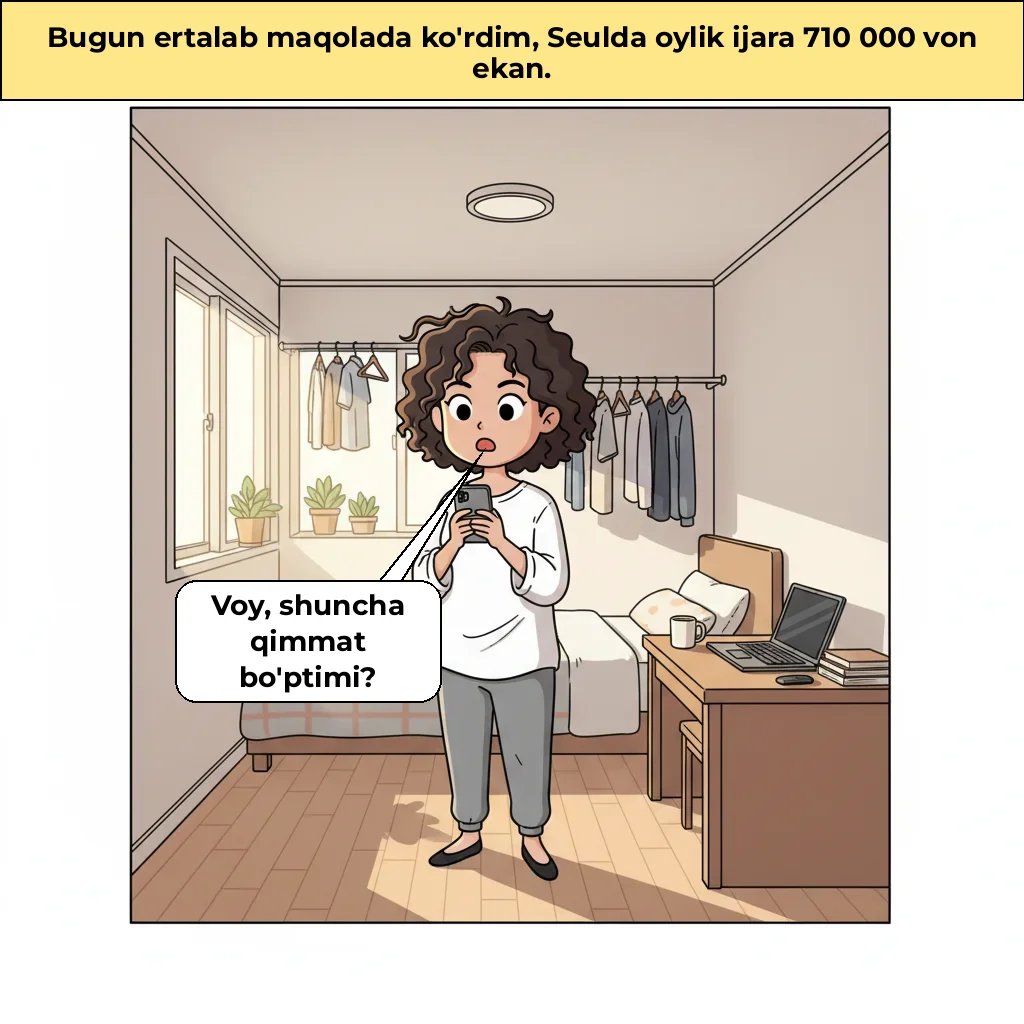 Seulda bir xonali ijara 71만 원, ne uchun shunday?
