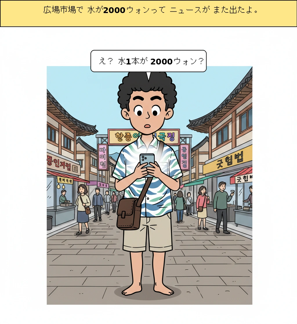 広蔵市場の2000ウォンのミネラルウォーター論争、ただ高い水の話だけではない理由