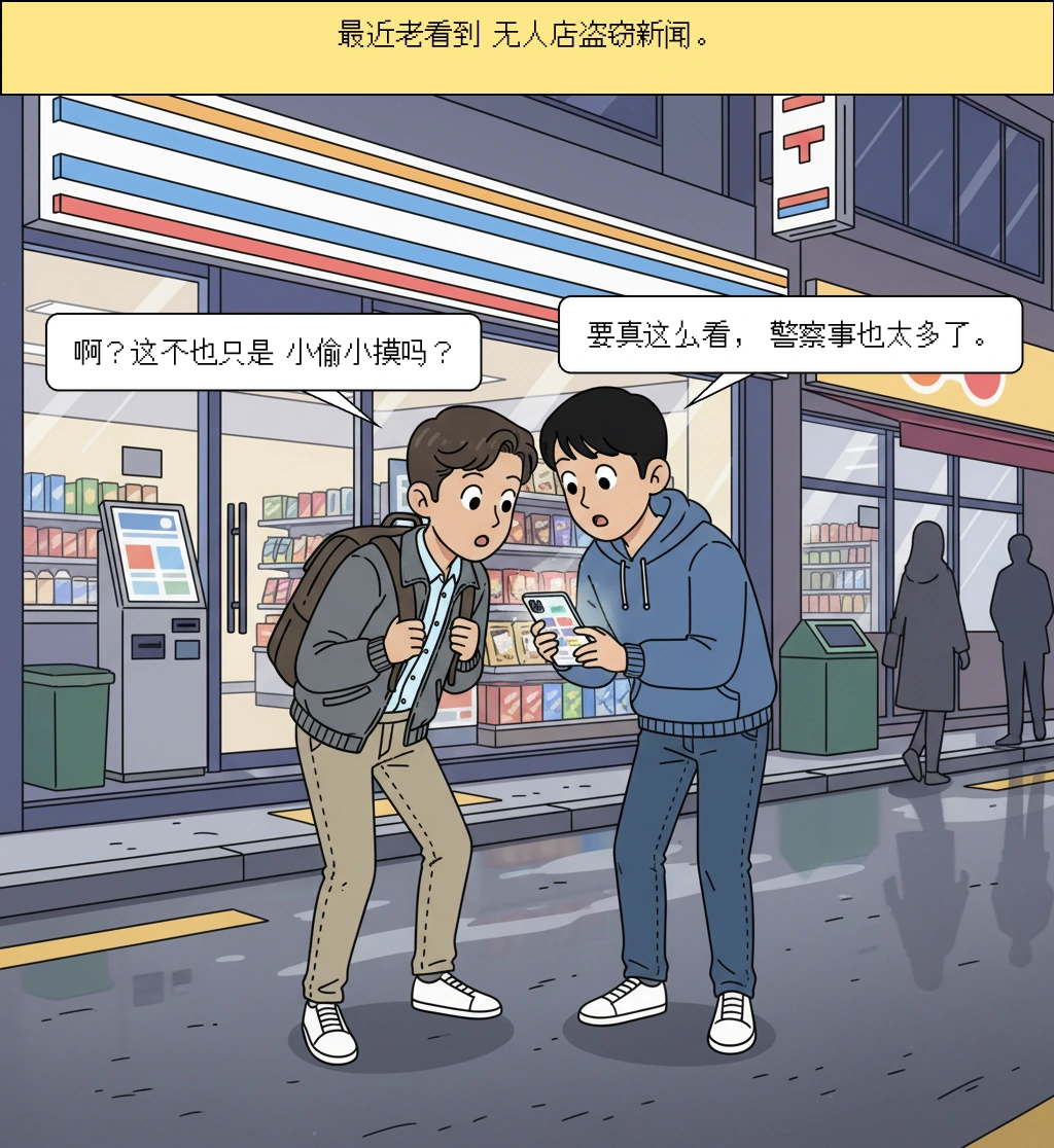 无人商店盗窃，为什么警察实际上会像保安一样行动