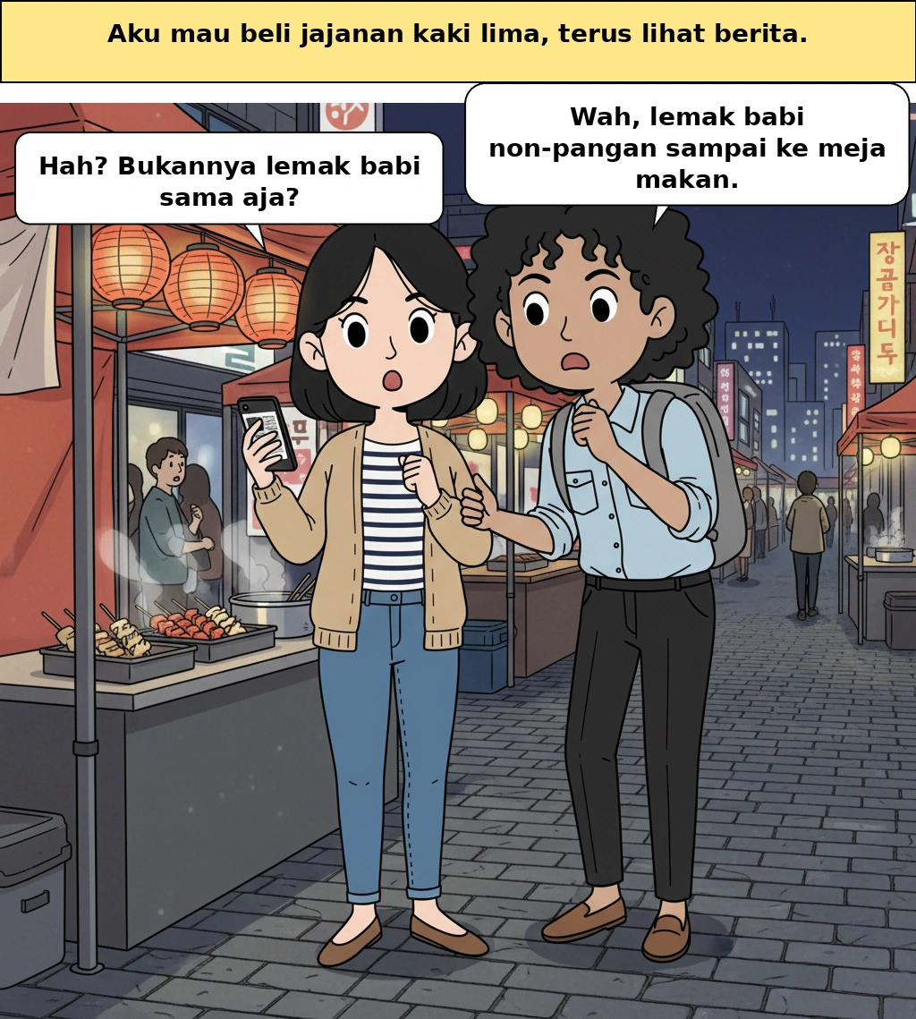 Bahan lemak babi yang bukan untuk dimakan, kenapa bisa sampai ke meja makan