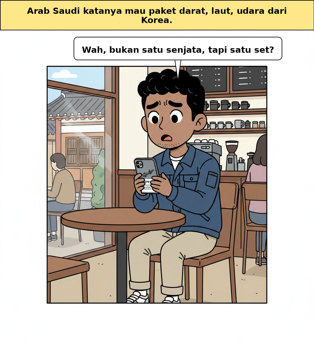 Mengapa Saudi ingin "paket darat·laut·udara" dari Korea?