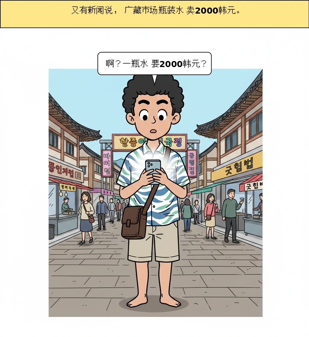 广藏市场 2000韩元瓶装水争议，为什么不只是贵水的问题