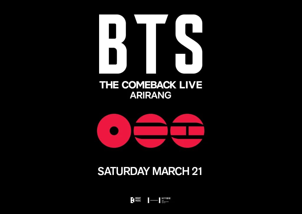 BTS THE COMEBACK LIVE ARIRANG 공식 포스터 (출처: BTS Official / Weverse)